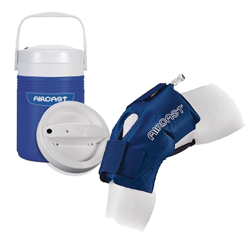 Aircast Knee Cold Therapy Cryo/Cuff with Automatic Cold Therapy IC Cooler Saver Bundle